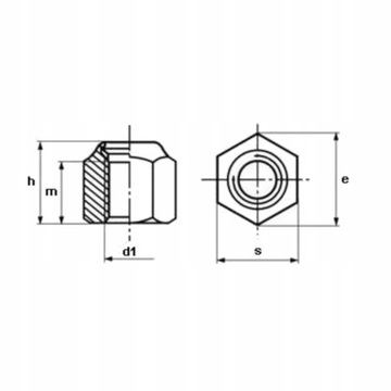 САМОКОНТРЯЩАЯСЯ ГАЙКА M5 ВЫСОКАЯ НЕРЖАВЕЮЩАЯ НЕРЖАВЕЮЩАЯ A2 10 ШТ.