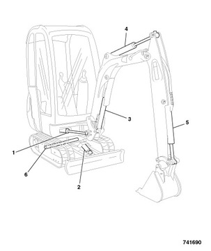 MINI JCB 811/50177 палец цилиндра ковша