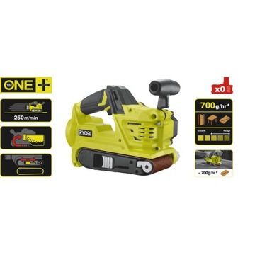 Szlifierka taśmowa RYOBI R18BS-0 + aku + ładowarka