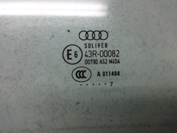 AUDI A4 B7 07R CABRIO SKLO (OKNO) DVEŘE LEVÝ