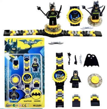 zegarek lego klocki dziecięcy zegarki BATMAN z klocków dla dzieci chłopca