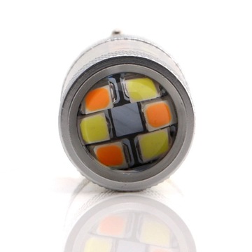 ДВОЙНОЙ ЦВЕТ 42 LED 2835 P27/7W 3157 БЕЛЫЙ ОРАНЖЕВЫЙ