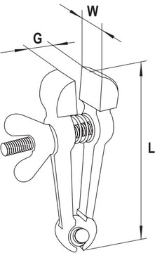 ŚCISK IMADŁO RĘCZNE ŻELIWNE ROZSTAW 27 MM YATO