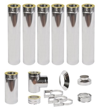 KOMIN FI 180/240 DWUŚCIENNY 7M 0,8mm IZOLOWANY