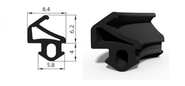 РОПЛАСТО резиновый оконный уплотнитель S-1019