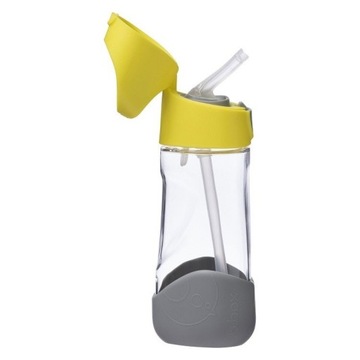 B.BOX Tritanowa butelka słomka 450 lemon sherbet Żółty Bidon Uchwyt