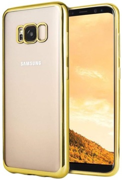 ETUI CRYSTAL CASE DO SAMSUNG S8 ze złotą ramką