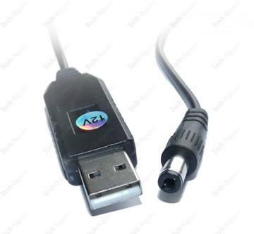 USB-кабель преобразователя постоянного тока 2,1 x 5,5 мм, источник питания 12 В