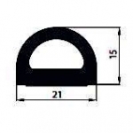 USZCZELKA SAMOPRZYLEPNA CZARNA DRZWI 21x15