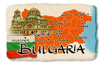 BUŁGARIA BULGARIA MAPA magnes lodówkę kamień 469