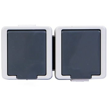 Розетка герметичная двойная накладная IP44 2X2P+Z