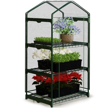 МИНИ-БАЛКОННАЯ ТЕПЛИЧНАЯ ПЛЕНКА 3 ПОЛКИ 125x69x49см