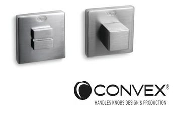 PREMIUM CONVEX Grecka rozeta WC kw. chrom satyna