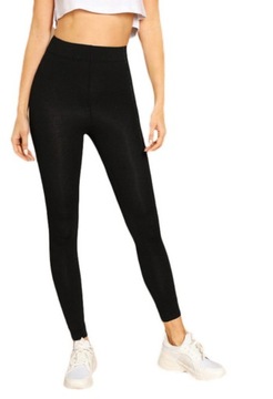 W# Damskie LEGGINSY- bambusowe, długie CZARNE 4 XL