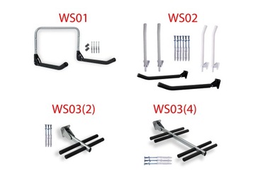WIESZAK NA NARTY SOLIDNY SKŁADANY UCHWYT WS01