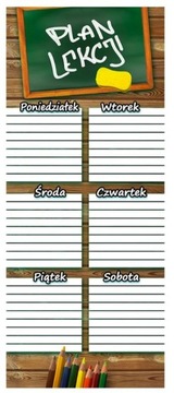 Plan lekcji dwustronny papierowy