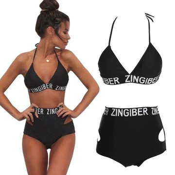 STRÓJ KĄPIELOWY BIKINI WYSOKI STAN SEX STRAPS / M