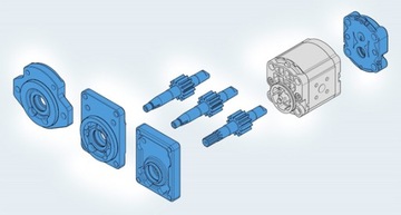 Pompa zębata 1,2,3-sek. Bosch Rexroth 16L(16cm3)