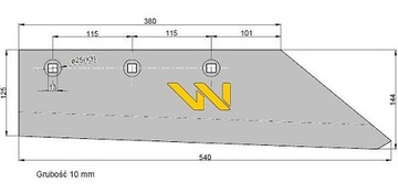 Применение трапециевидного лезвия Unia Плуг из бористой стали WARYŃSKI 1023020620