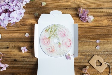 Корпус для CD DVD упаковочные цветы с золотой надписью нашей свадьбы