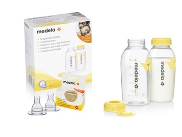 Medela 2x Butelka 250ml Na Pokarm + 2x Smoczek M
