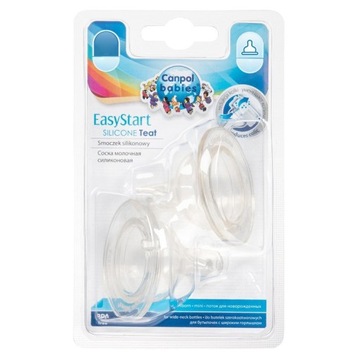 Canpol babies smoczki silikon mini do butelki szerokiej 2szt EASYSTART