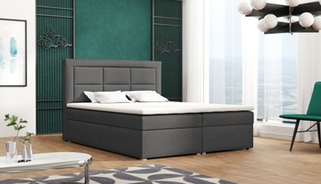 Łóżko kontynentalne tapicerowane boxspring 180x200