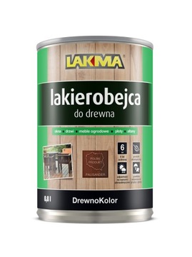 LAKMA Lakierobejca do Drewna Odporna Kryjąca Połysk Miedziany Mahoń 0,8L