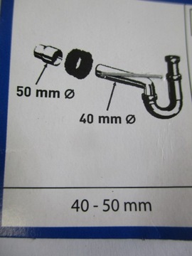 Уплотнение для уменьшения кромки 40 - 50 мм.