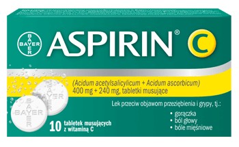 Aspirin C 10tabl. przeziębienie gorączka ból