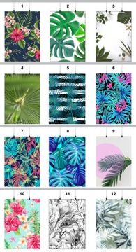 ПОСТЕР ЛИСТА ЛИСТЬЯ РАСТЕНИЯ 50x70СМ MAT 78 ДИЗАЙНОВ