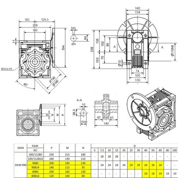 Motoreduktor przekładnia 090 silnik 1,1kW 1400obr