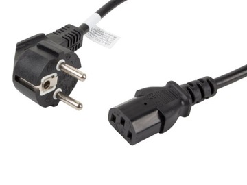 Kabel zasilający Schuko - C13 1.8m przewód VDE