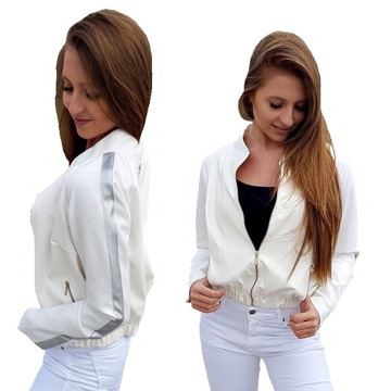 KURTKA POLSKA BOMBER JACKET EKO SKÓRA + BAWEŁNA
