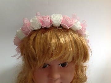 ПОЯСТ С ЦВЕТАМИ РОЗОВЫЕ БЕЛЫЕ РОЗЫ, универсальный размер