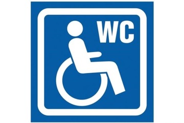 ZNAK TABLICA WC DLA NIEPEŁNOSPRAWNYCH 60 PCV