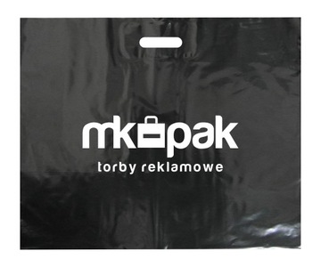 Reklamówki Torby Czarne z Nadrukiem 70x50 500 szt