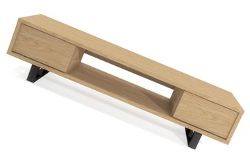 SZAFKA RTV POD TELEWIZOR DO SALONU NOWOCZESNA DĄB