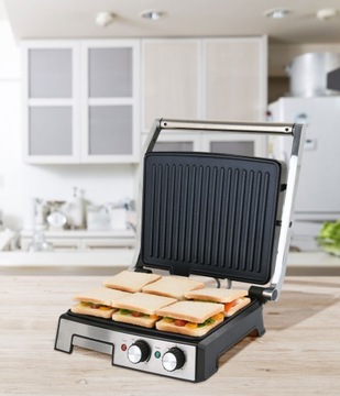 ЭЛЕКТРИЧЕСКИЙ ГРИЛЬ ТОСТ 2000ВТ, РАСШИРЯЕМЫЙ + ТАЙМЕР