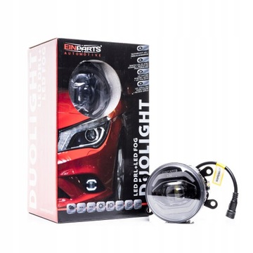 2в1 Круглые светодиодные галогенные фонари дневного света DUOLIGHT