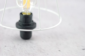 Белый каркас абажура, абажур ручной работы