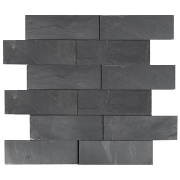 Płytki Kamień Łupek Elewacyjne Black Slate 10x30