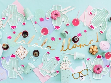 БУМАЖНЫЕ ТАРЕЛКИ КАКТУС ДЕНЬ РОЖДЕНИЯ ОДИН ГОД