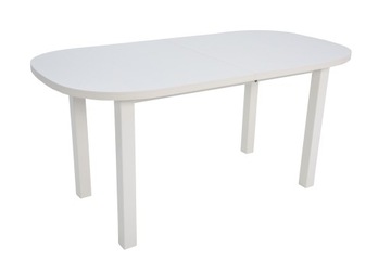 Biały rozkładany stół 80x160/200 cm LAMINAT