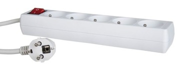 УДЛИНИТЕЛЬ ПИТАНИЯ 5 РОЗЕТОК 5 МЕТРОВ