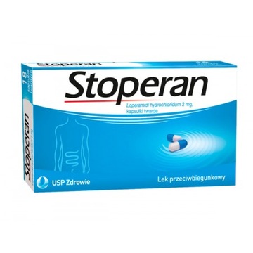 Stoperan biegunka podróż loperamid 18 kapsułek