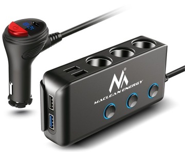 ROZDZIELACZ ZAPALNICZKI 4xUSB QUICK CHARGE POWER DELIVERY MACLEAN MCE218