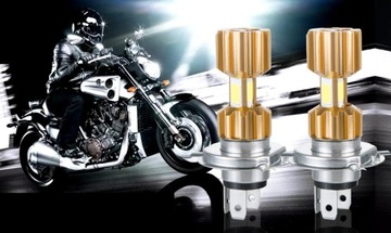 СВЕТОДИОДНАЯ ЛАМПА МОТОЦИКЛ МОТОР H4 HS1 3400лм MINI GOLD