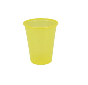 KUBEK kubki plastikowe KOLOROWE 50szt ŻÓŁTY