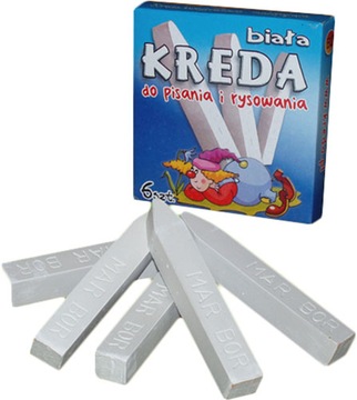 KREDA BIAŁA szkolna MAR-BOR kwadratowa